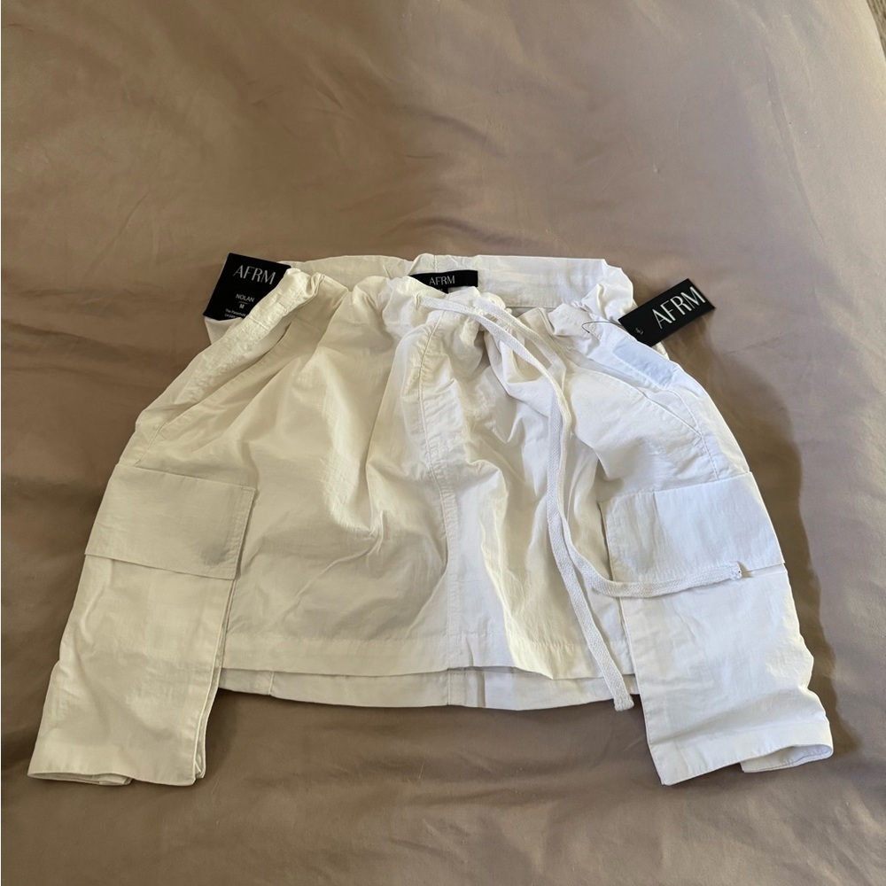 AFRM White Cargo Skirt, Perfect for Game Day